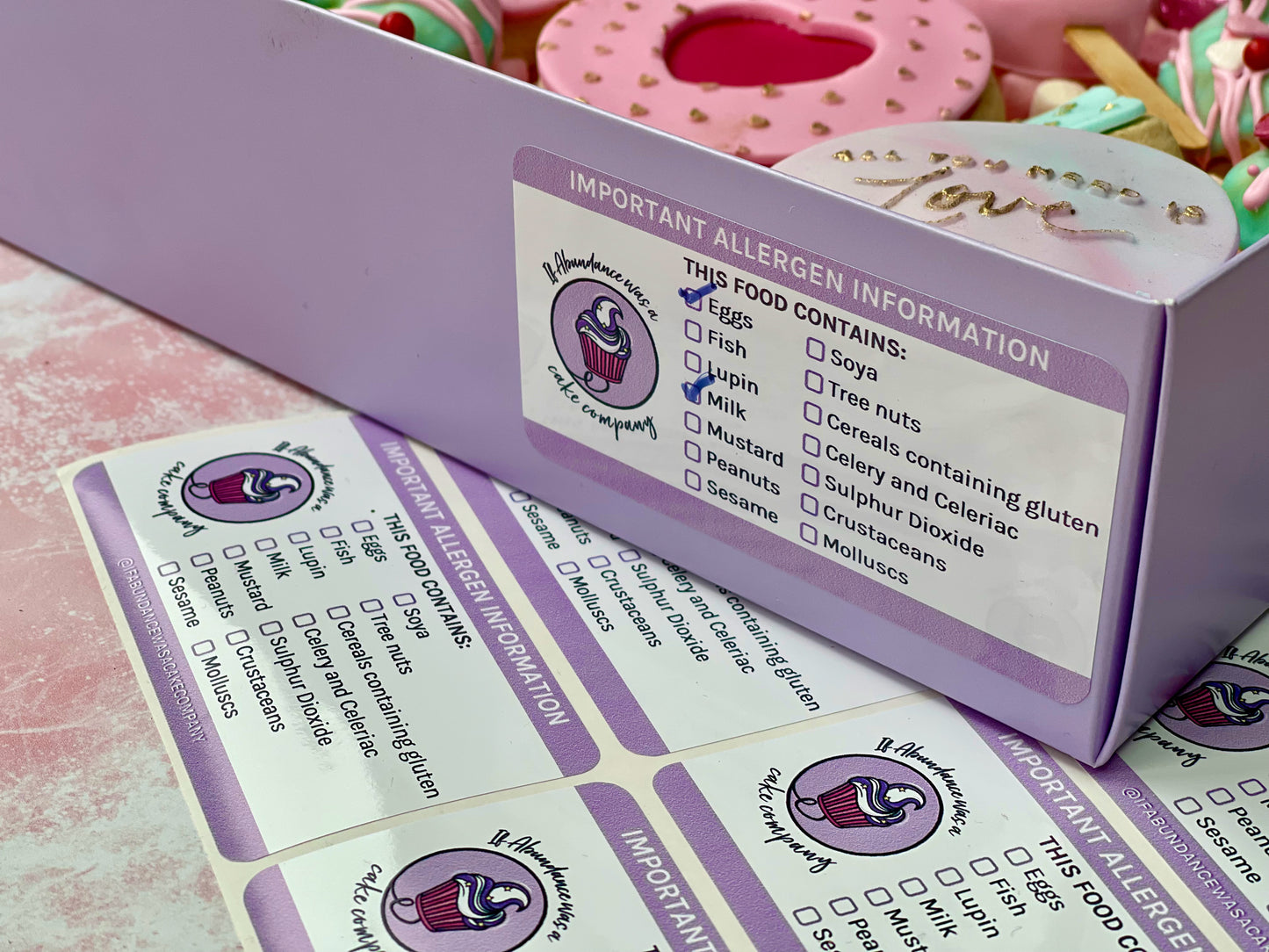 Allergen Labels - Customise Our Classic Template