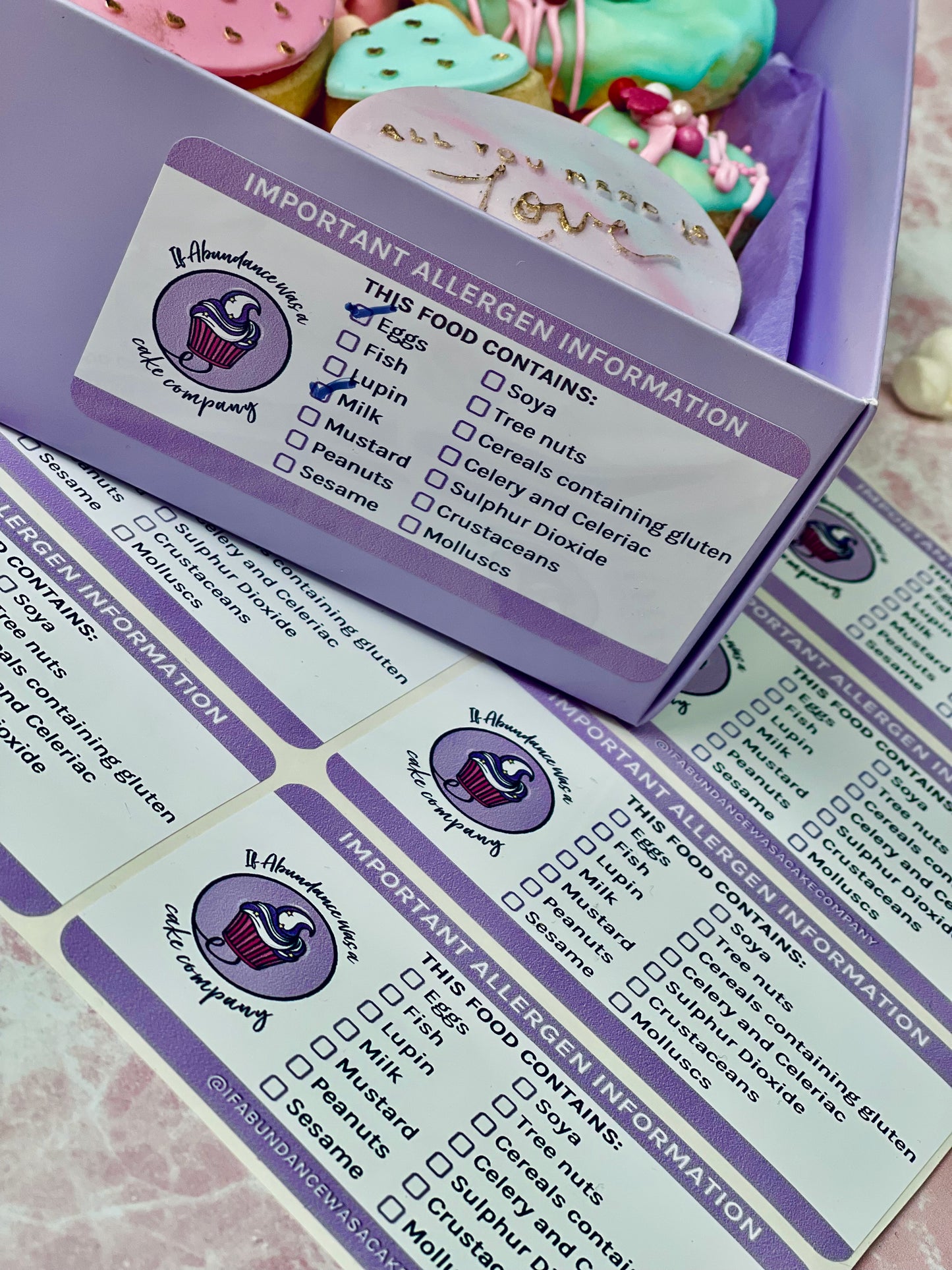 Allergen Labels - Customise Our Classic Template