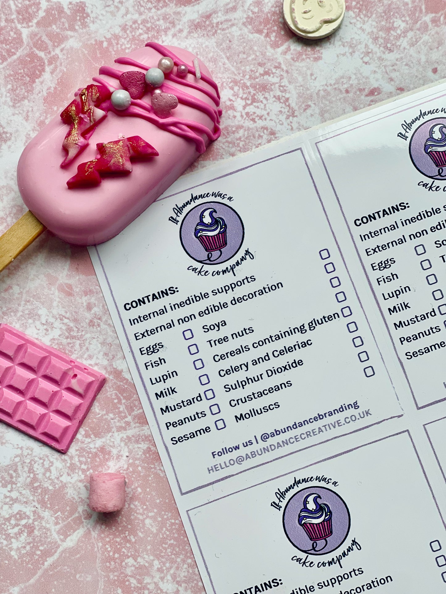 Tick Box Allergen Labels - Customise Our Classic Template